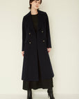 SOFT BEAVER TWO-PLY FINE WOOL DOUBLE CHESTER COAT