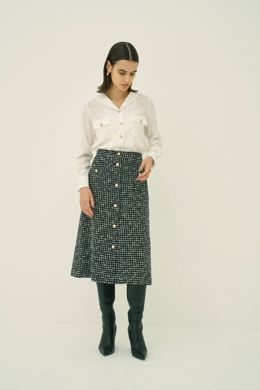 TRIACETATE-(D) V-NECK BLOUSE