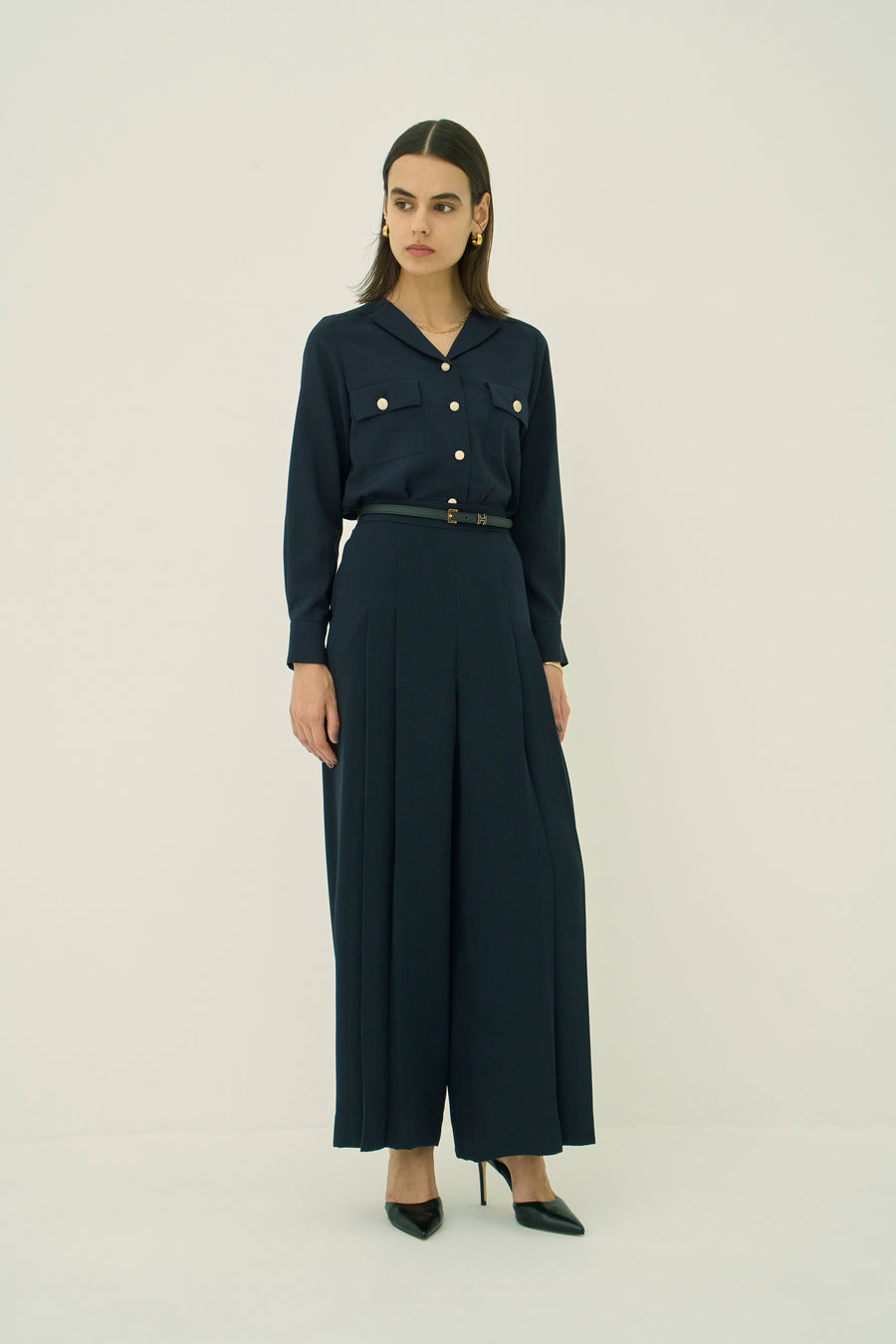 TRIACETATE-(D) V-NECK BLOUSE