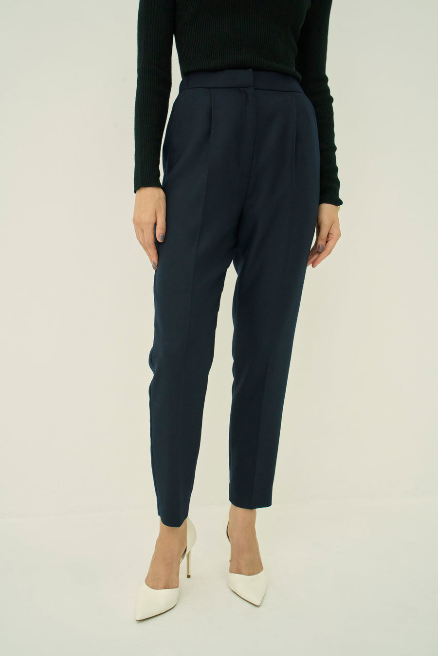 WOOL 140's ONE TUCK PANTS
