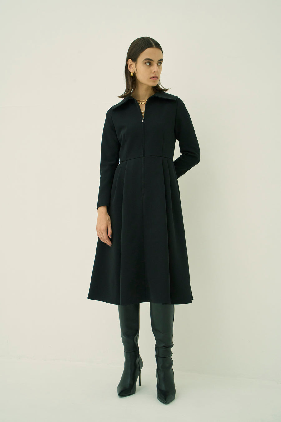 TRIACETATE-(H) BIG COLLAR DRESS