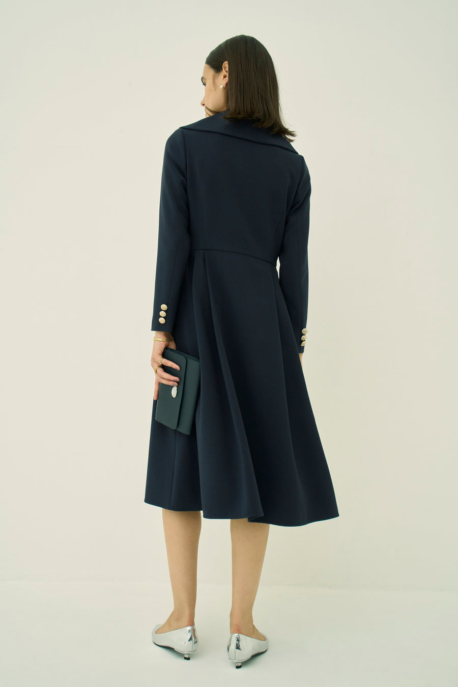 TRIACETATE-(H) BIG COLLAR DRESS