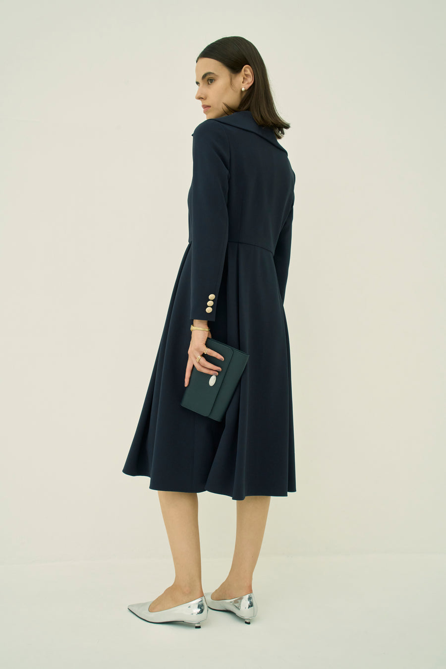 TRIACETATE-(H) BIG COLLAR DRESS