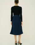 FRINGE TWEED SKIRT