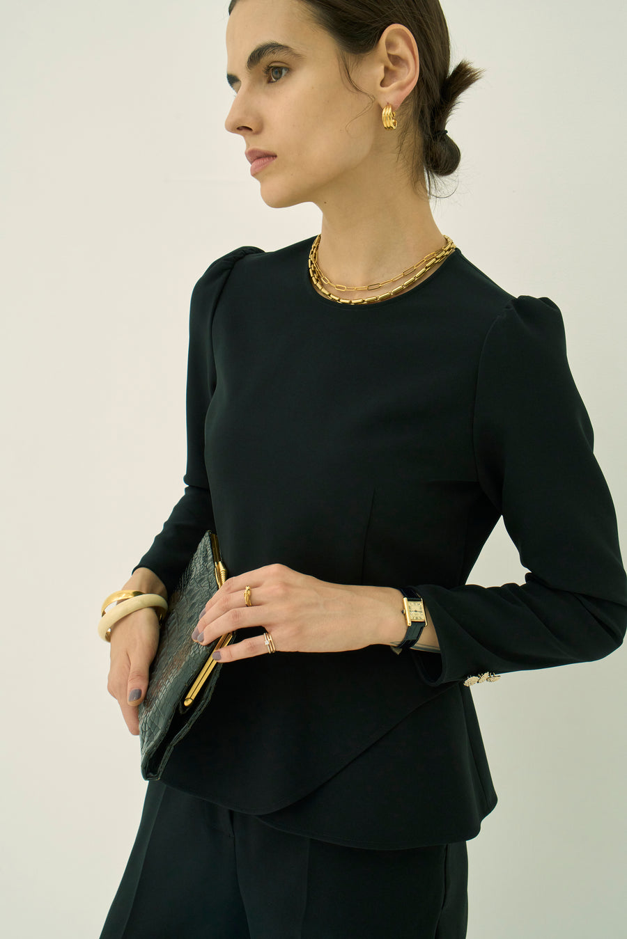 TRIACETATE - (H) PEPLUM BLOUSE