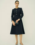 TRIACETATE-(NS) FLARED DRESS