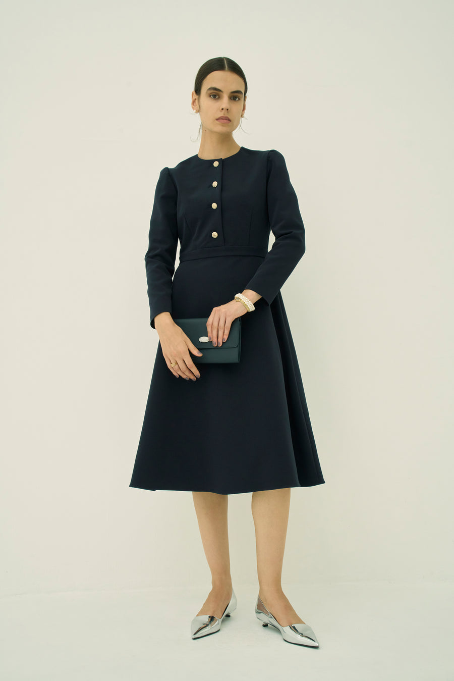 TRIACETATE-(NS) FLARED DRESS