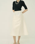 VOLUME SLIT FLARE SKIRT