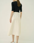 VOLUME SLIT FLARE SKIRT