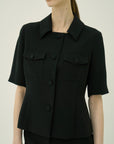 TRIACETATE SHORT JACKET