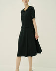 TRIACETATE COLLAR DORESS