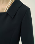 TRIACETATE SQUARE-NECK BLOUSE