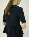TRIACETATE SQUARE-NECK BLOUSE