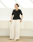TRIACETATE SQUARE-NECK BLOUSE