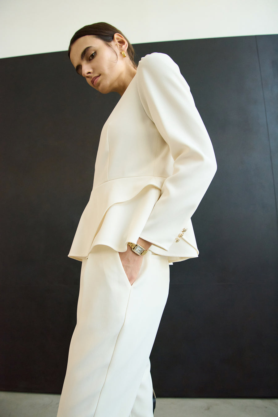 TRIACETATE - (H) PEPLUM BLOUSE