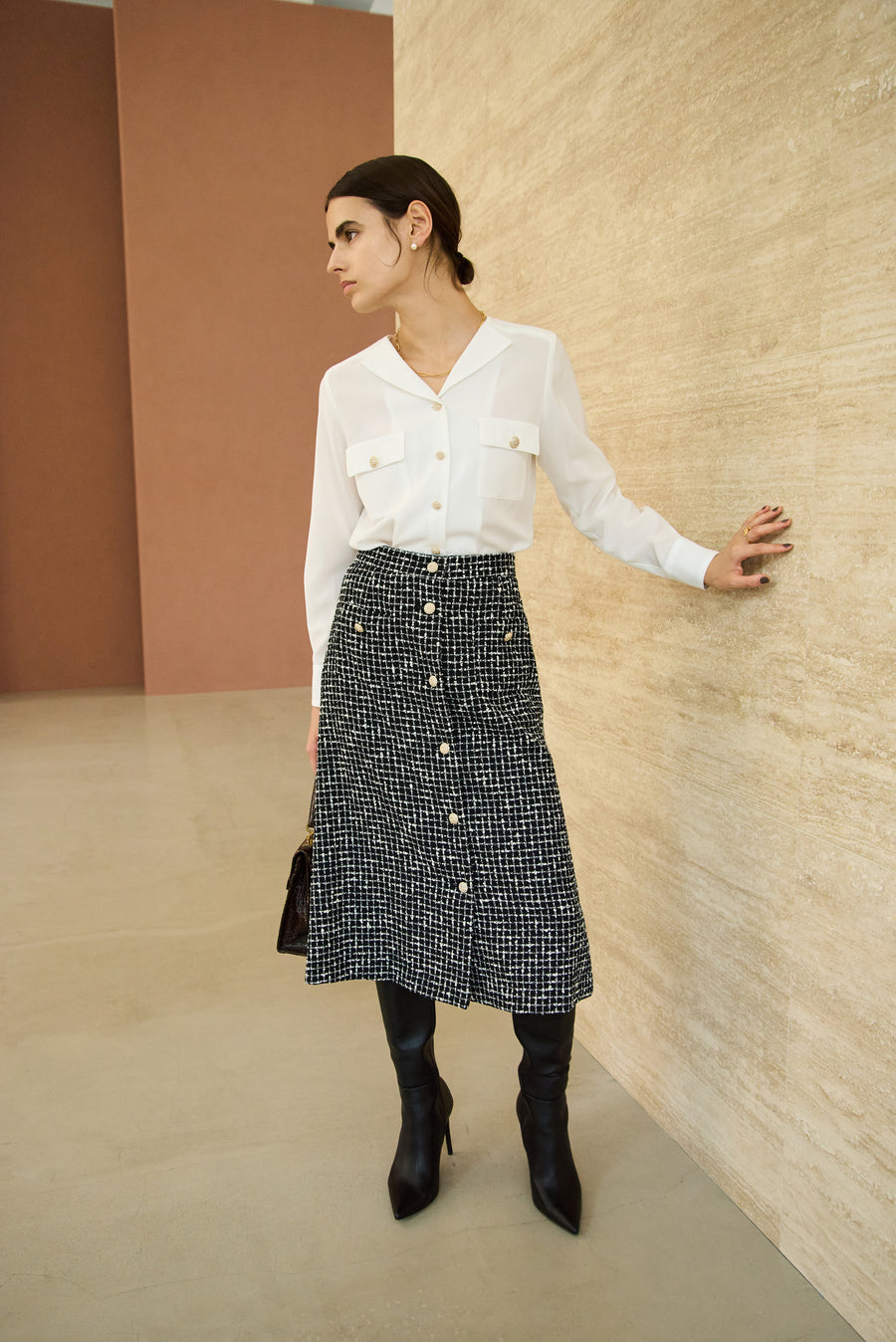 TRIACETATE-(D) V-NECK BLOUSE