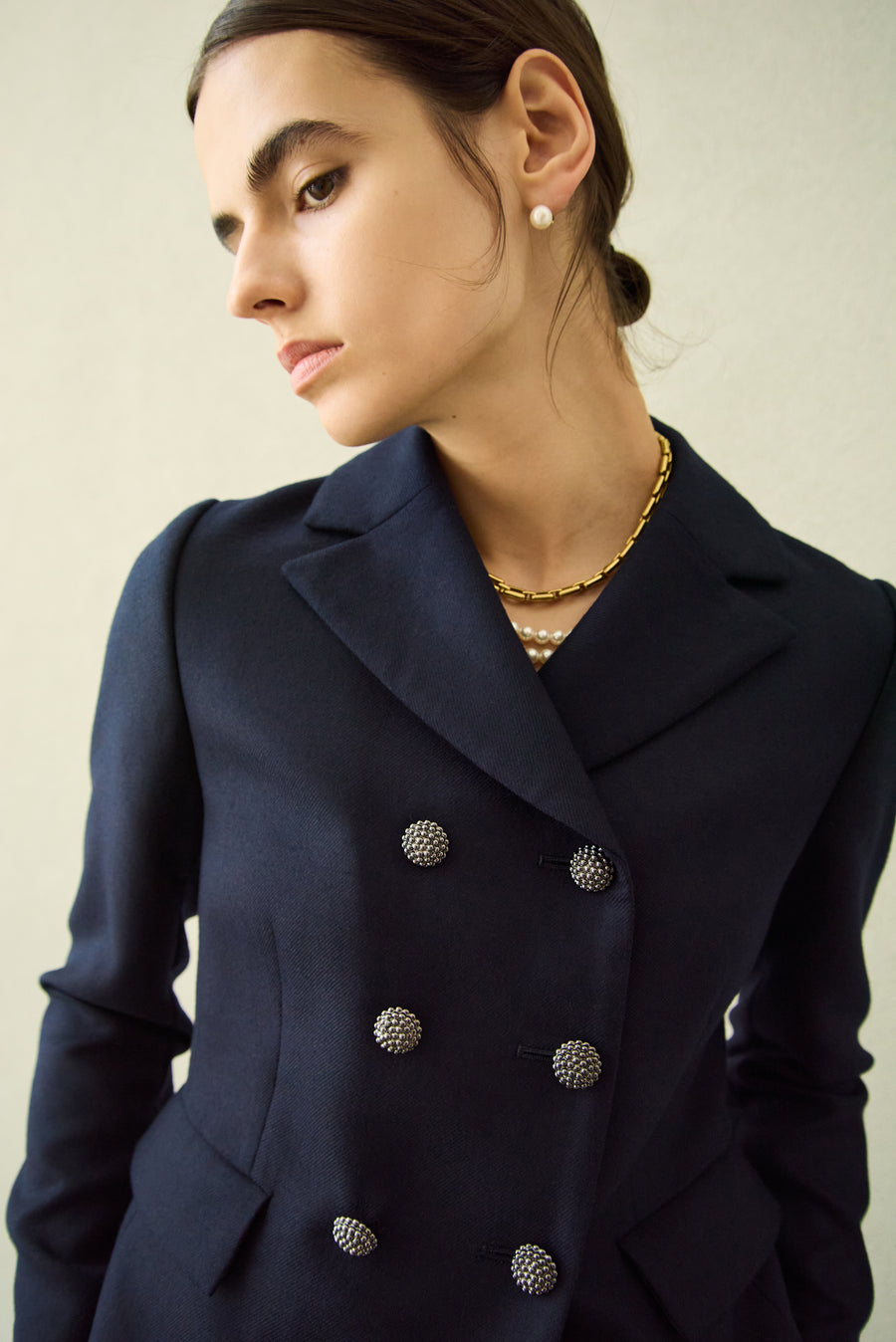 WOOL 140's DOUBLE-BREASTED JACKET
