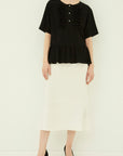 GEORGETTE FRILL BLOUSE　